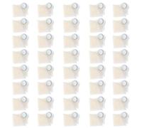 PLAFOPE Boucles en Plastique Blanches 40pcs pour Armoire et Casier, Fixation sans Perçage en Pp Résistant aux Taches, Design Simple pour Rangement à Domicile