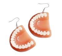 PLAFOPE Boucles Oreilles Pendantes Dents Exagérées Originales Femmes Bijoux Drôles Légers et Durables pour Fêtes et Plage