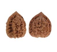 PLAFOPE Boules de Massage en Noix de Grenoble 2pcs Légères et Faciles à Tenir pour Entraînement de Handball en Voyage Couleur Marron