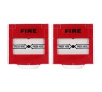 PLAFOPE Bouton D'alarme Incendie Manuel Réinitialisation Rapide en Plastique 2pcs Rouge Compatible Bureau et Maison