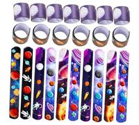 PLAFOPE Bracelets à Claquer Pvc Thème Espace, 36 Pièces, Bracelets Slap Garçon Fille, Jouets Amusants pour Fête D'anniversaire, Présents Garçon et Filles, Bandes à Claquer Style Aléatoire