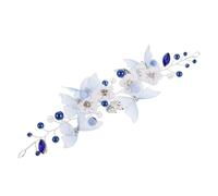 PLAFOPE Bridal Butterfly Headband With Rhinestones And Pearls Secure Wedding Hair Accessory For Bride Elegant Chinese Style Hairpiece For Ceremony And Party