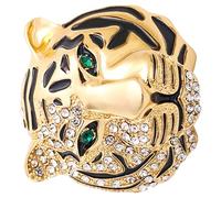 PLAFOPE Broche créative en forme de tigre or avec et design clip-on - Accessoires vestimentaires pour banquets et fêtes costumées