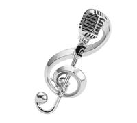 PLAFOPE Broche pour Femmes Note de Musique Argentée en Alliage, Épinglette Élégante et Confortable pour Concerts et Cérémonies de Remise de Diplômes