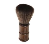 PLAFOPE Brosse de Coiffeur Fibres pour Cou et Visage Brosse Nettoyante pour Salon pour Éliminer Cheveux Manche Bois Ergonomique