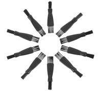 PLAFOPE Brosse de Rasage Électrique Noire 10pcs pour Hommes Double Tête en Nylon, Outil Multifonctionnel pour Entretien de Tondeuse, pour Voyage et Usage Professionnel