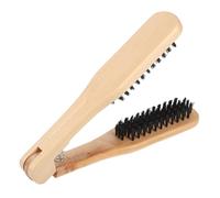 PLAFOPE Brosse Lissante Double Face en Bois V-shape Anti-frisottis pour Cheveux Raides Usage Quotidien Professionnel
