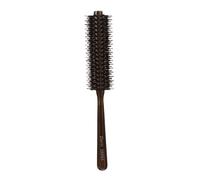 PLAFOPE Brosse Ronde pour Cheveux Bouclés avec Poils de Sanglier Manche Bois Ergonomique Peigne Coiffant pour Massage et Soin Capillaire