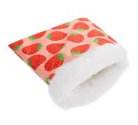 PLAFOPE Cachette pour Hamster Confortable et Chaude en Tissu Oxford Doublure en Poils de Lapin, Petit Lit Rouge pour Maison d'animaux comme Cochon d'Inde ou Rat