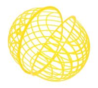 PLAFOPE Cage à Poules pour Lapins Ronde 30 cm Jaune en Plastique, Cage Mobile à Maillage ventilé, adaptée à l’élevage en extérieur de Poulets et Autres Petits Animaux