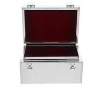 PLAFOPE Caisse à Monnaie Verrouillable Acier Inoxydable Boîte de Sécurité Portable et Résistante Au Feu pour Documents Clés Bijoux et Objets Précieux Rangement Compact pour Bureau et