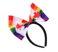 PLAFOPE Canada Headband Bow Accessory with Maple Leaf Design for Celebrations and Parties for Adults