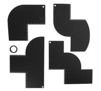 PLAFOPE Carte de Coiffure Réutilisable avec Règle Outil de Mise Forme de Ligne de Barbe et Contours de Cheveux pour Hommes Gabarit de Coiffure Précis pour Barbiers Professionnels