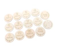 PLAFOPE Cartes Mois Grossesse Bois Naturel Recto Verso Accessoires Photo Souvenirs Naissance et Première Année