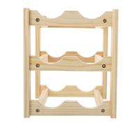 PLAFOPE Casier à Vin Porte-Bouteilles Stable et Facile à en Bois Beige Maison pour Collections en Cave à Vin et Hôtels
