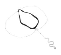 PLAFOPE Chaîne de Jambe en Alliage Serpent Élastique Argentée, Bijoux de Cuisse Bohème Multi-couches pour Femme, Accessoire de Corps pour Fêtes et Événements