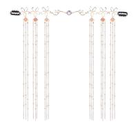 PLAFOPE Chaîne de Tête en Alliage Légère et Confortable pour Femmes Pompon Long, Accessoires Élégants pour Cheveux Adaptés au Mariage et Engagement
