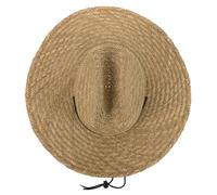 PLAFOPE Chapeau De Soleil en Paille Tissé à Large Bord Bande Kaki Chapeau Bob Clair Protection Solaire Naturelle Femme pour Fête Et Plein Air Style Western Campagne
