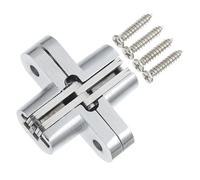 PLAFOPE Charnière de porte en bois 180 degrés, paumelle invisible en alliage de zinc 13x45mm, accessoires de quincaillerie argent, pour meuble et porte pliante dans cuisine