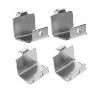 PLAFOPE Clips De Fixation Universels Pour Étagère De Congélateur, Crochets En Acier Inoxydable Résistants, Lot De 4 Pièces, Supports Métalliques Pour Grilles De Réfrigérateur, Installation Sans Outil