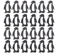 PLAFOPE Confettis Décoratifs Pingouins en Tissu Noir Multicolore Confettis de Table pour Décoration de Fête Joyeux Anniversaire et Noël Accessoires Festifs pour Événements Style Aléatoire