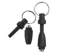 PLAFOPE Coupe-Cigares Portable 2 Pièces en Silicone et Acier Inoxydable Emporte-Pièce Rétractable Noir Porte-Clés Intégré Petit Outil pour Cigare Compatible Toutes Tailles Voyage et