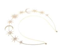 PLAFOPE Couronne Halo Diadème Étoile Lune Accessoire Coiffure Femme Fille Bandeau Déesse Strass