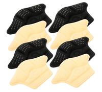 PLAFOPE Coussinets Talon Antidérapants 8 Pcs Beige et Noir, Autocollants Épais et Fins, Protection Adhésive pour Talons Hauts et Chaussures Larges, Confort Prévention Ampoules, Usage