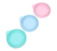 PLAFOPE Couvercles Universels en Silicone pour Boîtes Alimentaires pour Chats, Lot de 3 Pièces, Étanches et Réutilisables pour Garder la Nourriture Fraîche