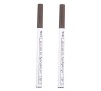 PLAFOPE Crayon à Sourcils à Pointe Micro-fourchue 2pcs Étanche Portable en Plastique pour Maquillage Naturel des Sourcils Professionnels et Débutants