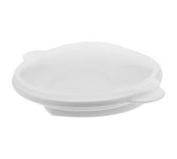 PLAFOPE Cuiseur à Œufs Vapeur Micro-ondes Réutilisable en Plastique Alimentaire Blanc, Moule Cœur 2 Œufs Couvercle, Coquetier Micro-ondable Pratique pour Cuisson Rapide la Maison