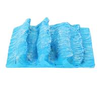 PLAFOPE Décoration Océan Réaliste Résine pour Table Sable Ornement Miniature Paysage Côtier Modèle Vague pour Diorama et Décor Bord de Mer