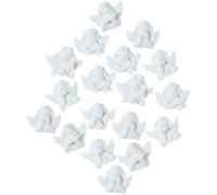 PLAFOPE Décorations D'anges Soi-même 18 Pièces en Résine Blanche | Style Assorti, Dos Plat, pour Bijoux et Loisirs Créatifs, Lot Compact de 18 Éléments Style Aléatoire