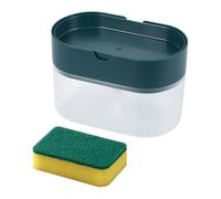 PLAFOPE Distributeur de savon éponge automatique avec tampon récurant et brosse pour évier cuisine capacité moyenne fonctionnement rapide