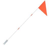 PLAFOPE Drapeau de Sécurité Vélo avec Mât Réfléchissant pour Garçon Fille Fanion Orange Multi-Segments Facile à Installer Accessoire de Visibilité pour Vélo Trottinette et Remorque