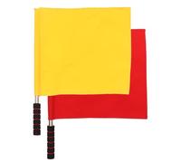 PLAFOPE Drapeaux D'arbitre de Compétition Drapeaux de Signalisation de Sécurité Efficaces en Polyester Léger Poignée Antidérapante, Lot de 2 pour Rugby et Entraînement