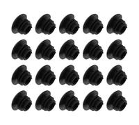 PLAFOPE Embouts de Guidon Lot de 20 Diamètre Intérieur 22mm en Caoutchouc Noir Robustes et Faciles à Installer pour Vélo VTT et Vélo Adulte