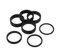 PLAFOPE Entretoises de Direction pour Optimiser la Posture en Cyclisme Urbain Kit de 7 en Alliage D'aluminium Noir 28,6 Mm, Design Empilable pour Fourche VTT