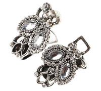 PLAFOPE Épingle à Châle Vintage pour Femme en Alliage de Zinc Argenté, Pince à Pull Élégante Design Anti-regard pour Événements Formels