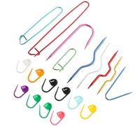 PLAFOPE Épingles à Tricoter de U en Oxyde d'Aluminium 9 Pièces 10 Boucles de Sécurité Outils de Tricot pour Points Courbes Accessoires Légers et Portables pour Travaux Manuels et DIY