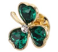 PLAFOPE Épinglettes De Trèfle De La Saint-Patrick, Broche De Trèfle À Trois Feuilles, Broche en Cristal Strass, Épingle De Sûreté À Perles Scintillantes pour Bijoux De Festival Irlandais