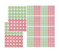 PLAFOPE Étiquettes Autocollantes Autocollants Adhésifs Coins 480 Vertes et Rouges Surface Écrivable, Application Facile pour Organisation D'objets et Contrôle D'inventaire