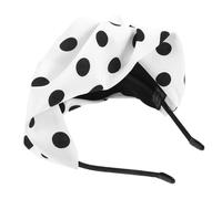 PLAFOPE Fascinator Headband Vintage Half Beret Hat Accessory Pour Femmes Élégant Accessoire De Cheveux Pour Mariage Fête Et Tea Party à Pois Noirs