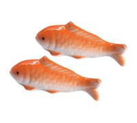 PLAFOPE Figurines de Poisson Flottantes en Céramique pour Aquarium, Décorations Réalistes et Cartoon, Lot de 2 Pièces, Ornement de Bureau Décoratif