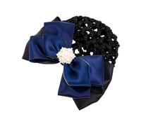 PLAFOPE Filet à Cheveux Chignon Perlé Pince, Taille Unique, Décor Perles Blanches Nacrées et Bordure Dorée, Femme Professionnelle, Coiffure de Travail, Accessoire Élégant pour Bureau