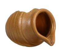 PLAFOPE Fontaine Décorative en Céramique Jaune Classique Mini Pot Système de Circulation d'eau sans Pompe Pot Cascade pour Décoration Intérieure et Jardin Extérieur Accessoire