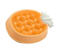 PLAFOPE Gamelle Ananas à Lente Alimentation Chat pour Chien en et l'obésité PP Forme Jaune Antidérapante et Étanche Prévention de pour Voyage Canine