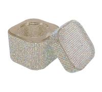 PLAFOPE Godet D’Ongles Multifonction en Verre à Liquide Ab Couleur Cristal Strass Bol à Ongles pour Nail Art Outil Dappen pour Nettoyage et Organisation de Pinceaux Accessoire Pro