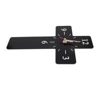 PLAFOPE Horloge Murale Croix Silencieuse Noire Acrylique Xin Pendule Non-Ticking pour Chambre Garçon Fille Décor Chrétien Moderne pour Salon et Église