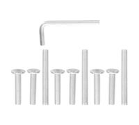 PLAFOPE Kit de 10 Vis M8 pour Poteaux à Gratter, Boulons à Tête Plate en Acier Robuste, Connecteurs Allongés pour Meubles à Chat, Accessoires pour Griffoir Intérieur, Pièces de Rechange